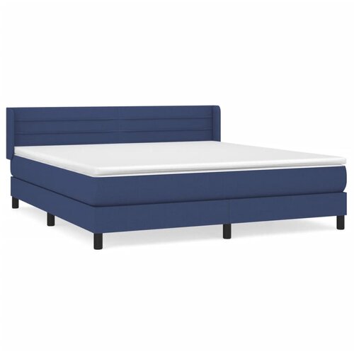 Maison Chic Box spring postelja - Vzmetna postelja z vzmetnico modra 160x200 cm blago SL14828, (21883929) Cene