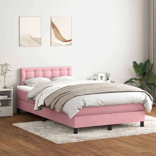  Box Spring krevet s madracem ružičasti 120x220 cm samt Cene