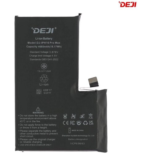 Deji Baterija za iPhone 16 Pro Max, Normal, 4685mAh, HC Slike