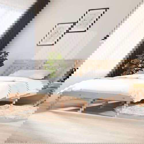  Posteljni okvir iz trdnega lesa 150x200 cm 5FT Slike