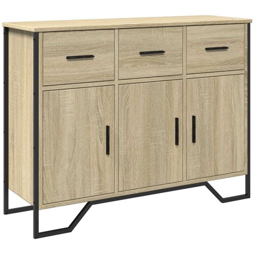 VidaXL Komoda sonoma hrast 97x32,5x74,5 cm inženirski les Slike