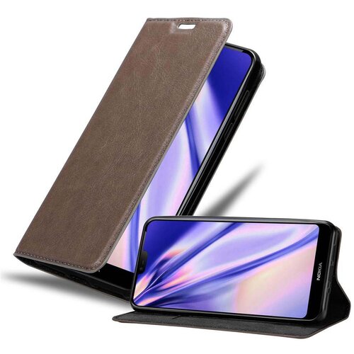  Ohi&scaron;je, združljivo z Nokia 7.1 v kavovinsko rdeča - Za&scaron;čitni ovitek z magnetnim zapiranjem, stoječo funkcijo in režo za kartice, (20549381) Cene
