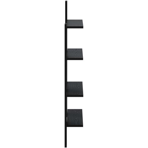  Polica na zidu Crni hrast 61 x 13,5 x 105 cm Konstruirano drvo Slike