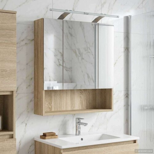  Kopalniška ogledalna omara Sonoma hrast 60 x 14.5 x 70 cm, (5000233246) Cene