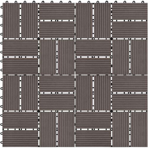  Talne plošče 11 kosov WPC 30x30 cm 1 m² rjave, (21143906) Cene
