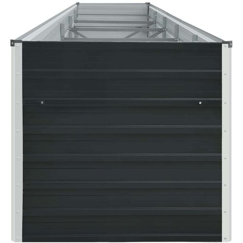 VidaXL Povi&amp;scaron;ena vrtna gredica pocinčani čelik 400x80x77 cm antracit Slike