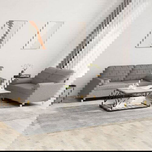 VidaXL 2-dijelni set sofa s jastucima smeđesivi od tkanine Slike