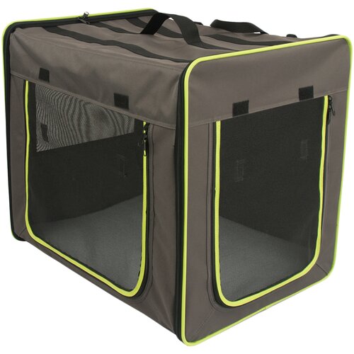 zooplus Transportna uta First Class Basic - Velikost M: Š 46 x G 61 x V 53,5, sivo-rjava/neon-zelena Cene