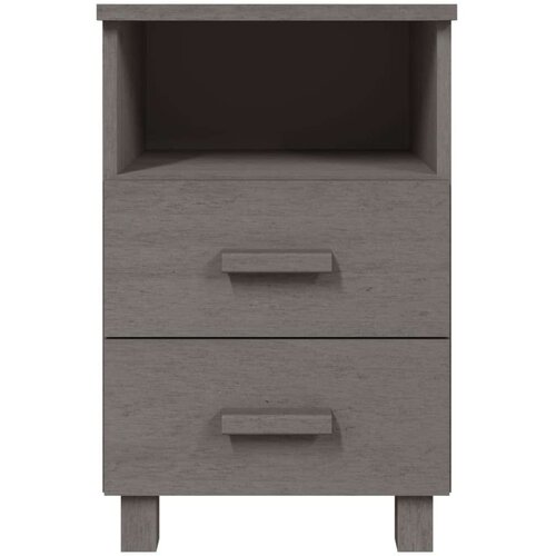 VidaXL noćni ormarić svjetlosivi 40 x 35 x 62 cm od masivne borovine Slike