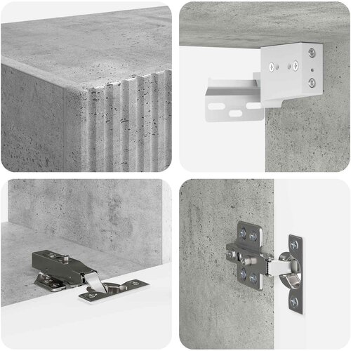  Set TV komoda 5 pcs Betonski sivi Konstruirano drvo Slike