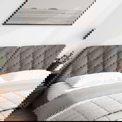 Maison Chic Posteljno vzglavje - Vzglavna omarica - Vzglavna stranica taupe 180 cm blago, (21703983) Cene