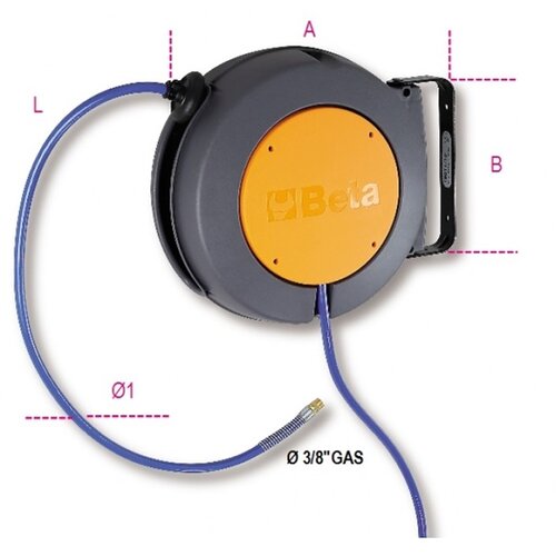 Beta Tools automatska motalica za crevo za vazduh ili vodu sa crevom 15m 1901T/10 Slike