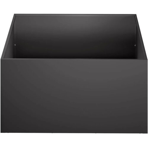  Vrtna saksija Crna 60 x 60 x 30 cm Čelična vrata - Crna 60 x 60 x 30 cm 1 Slike