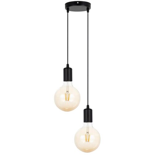  Luster na sajli MIROS 2xE27/60W/230V okrugli, crni Cene