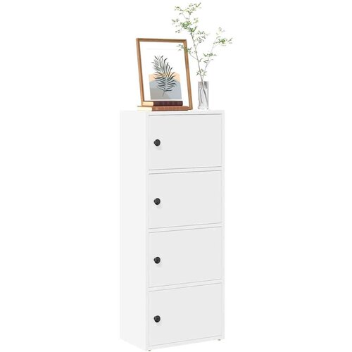  Regal za knjige bijeli 40x24x102 cm konstruirano drvo Slike