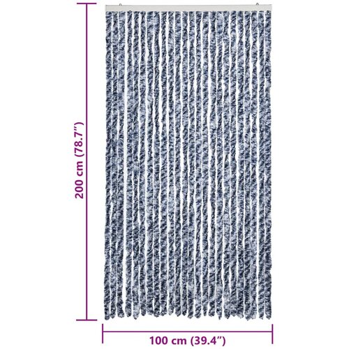  Zastor protiv muha plava i bijeli 100 x 200 cm od &amp;scaron;enila Slike