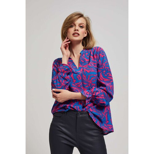 Marisse Fuchsia V-Neck Shirt Slike