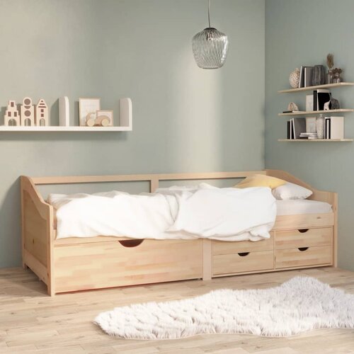 vidaXL Trosed z ležiščem in predali trdna borovina 90x200 cm Cene