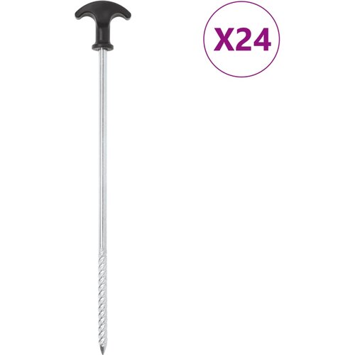  Klinovi za &scaron;ator 24 kom 30 cm &Oslash;7 mm od pocinčanog čelika Cijene