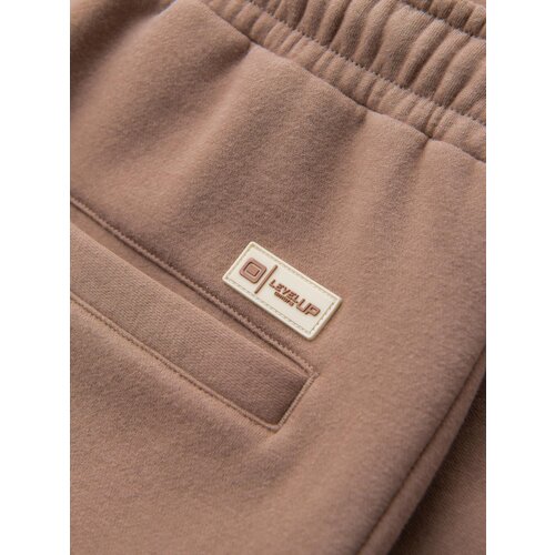 Ombre Unisex sweat shorts with drawstring waistband - brown Slike