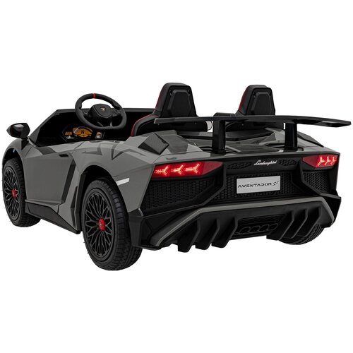  Licencirani auto na akumulator Lamborghini Aventador SV STRONG - dvosjed - sivi Slike