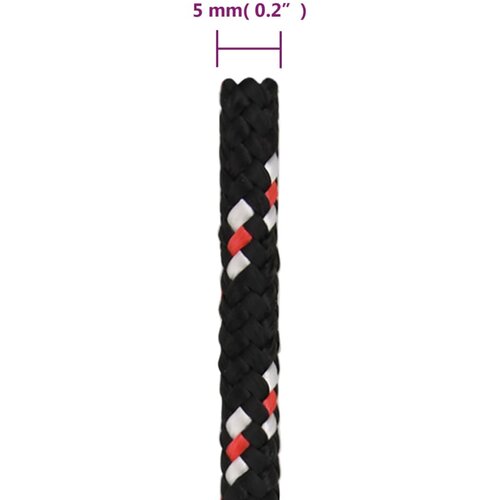  Brodski konop crni 5 mm 25 m od polipropilena Slike