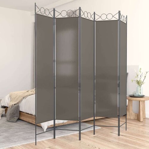  Sobna pregrada s 5 panela antracit 200x220 cm od tkanine Cijene