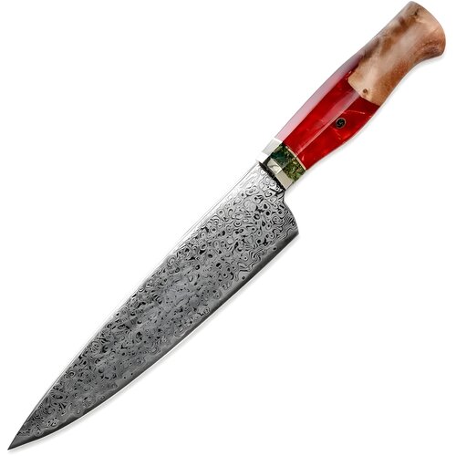 IZMAEL Damaskasti kuhinjski nož SA-20109 - Chef / Crvena Cijene