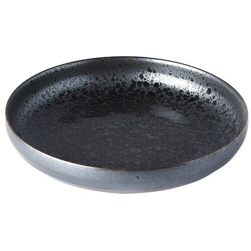 MIJ crno-sivi keramički tanjur s podignutim rubom pearl, &amp;oslash; 22 cm Slike