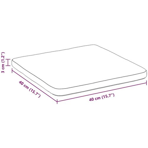 VidaXL Jastučići za sjedenje 4 pcs Svijetlo siva 40 x 40 x 3 cm Slike