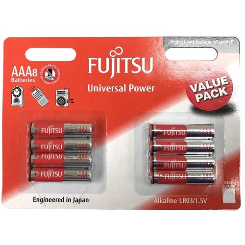 Fujitsu alkalne baterije LR03 AAA blister 8 komada Slike