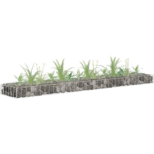 vidaXL Visoka greda gabion pocinkano jeklo 180x30x10 cm Cene