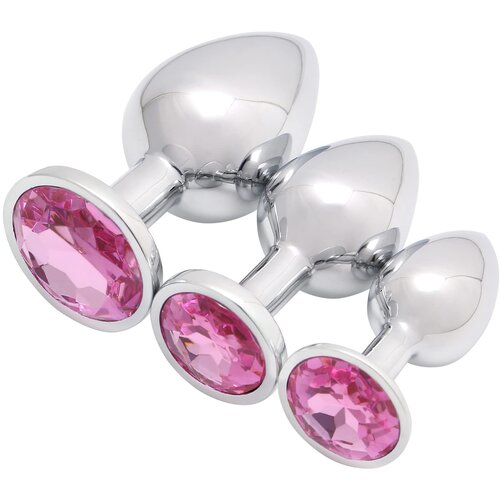 SuperLove Jewel Butt Plugs Training Kit Silver-Pink Cijene