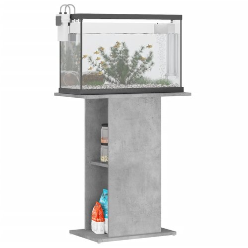  Stalak za akvarij Betonsko sivi 60,5x36x72,5 cm Konstruirano drvo Slike