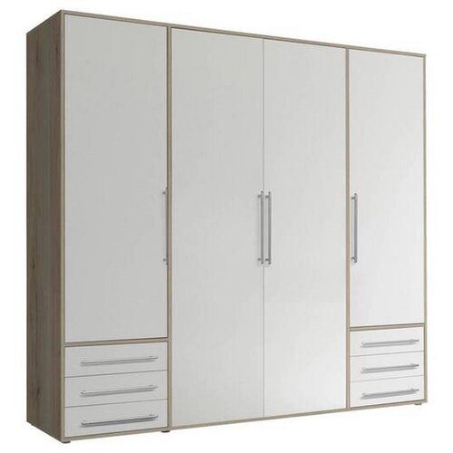 Modern Living omara s klasičnimi vrati lyss, bela, hrast, 206 cm Slike