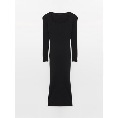 LC Waikiki U-Neck Straight Long Sleeve Maternity Dress Slike