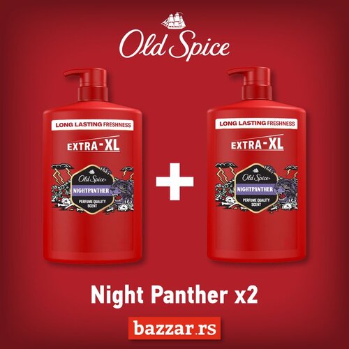 Old Spice gel za tusiranje Night Panther 1000ML x 2 Cene