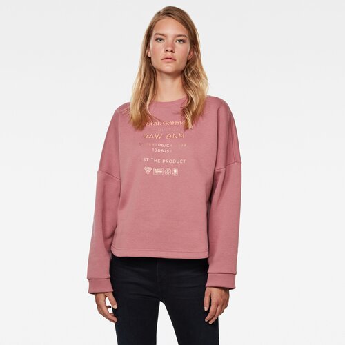 G-star Sweatshirt - Graphic text relaxed r sw wmn l\s pink Slike