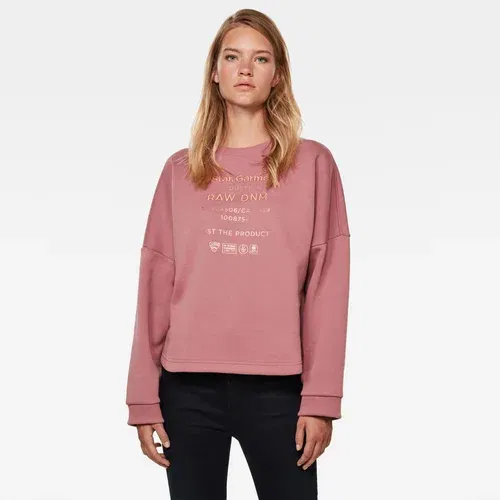 G-star Sweatshirt - Graphic text relaxed r sw wmn l\s pink G-star Sweatshirt - Graphic text relaxed r sw wmn l\s pink