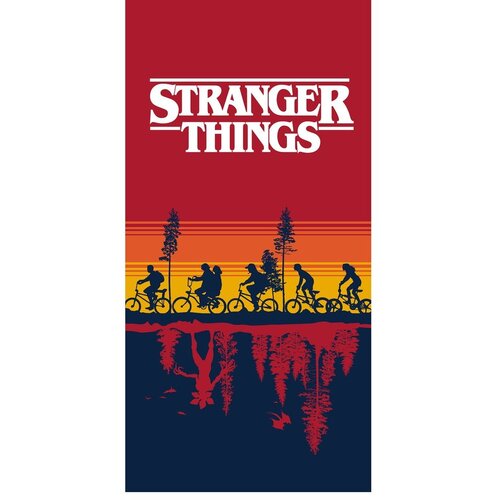 Jerry Fabrics Rdeča bombažna otro&scaron;ka brisača 70x140 cm Stranger Things &ndash; Cene