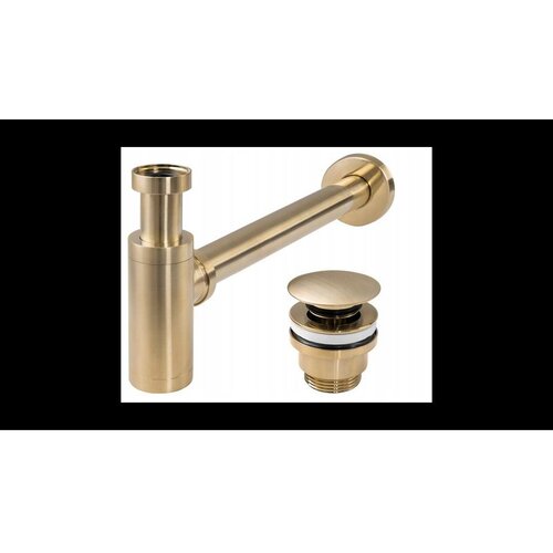 REA Bath Sifon za umivalnik s klik vtičem Gold Brushed Cene