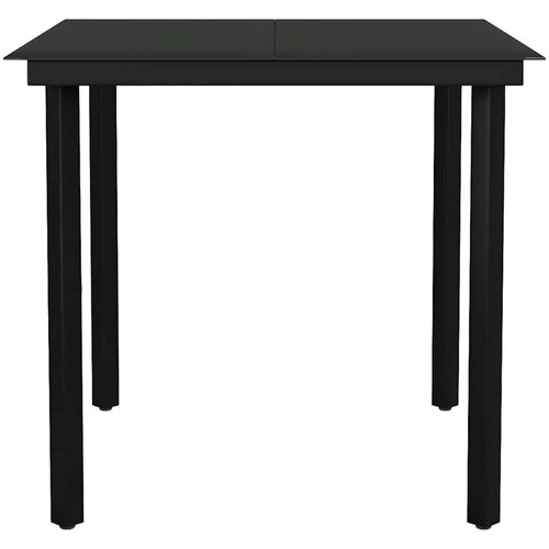  5-dijelni vrtni blagovaonski set s jastucima poliratan i staklo Smeđa 80 x 80 x 74 cm Slike