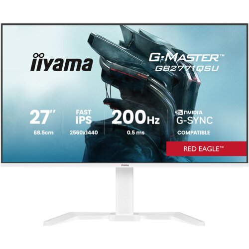 Iiyama G-MASTER GB2771QSU-W1 računalni monitor 68,6 cm (27") 2560 x 1440 pikseli Wide Quad HD Bela Cene