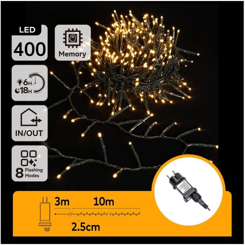Aigostar led spolja&scaron;nji lanac 400xLED/8 funkcija 13m IP44 topla bela Cene