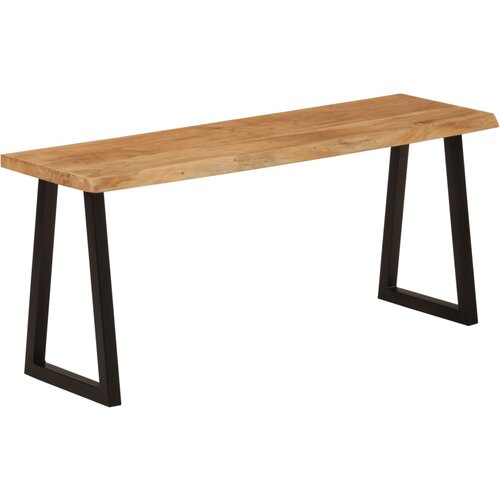 vidaXL Klop z naravnim robom 105 cm trden akacijev les, (21101816) Cene