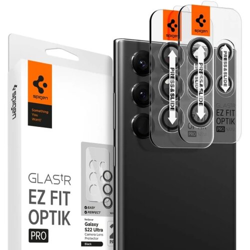 Spigen OPTIK.TR ”EZ FIT” 2-PACK zaštitno staklo za kameru za GALAXY S22 ULTRA BLACK Cijene