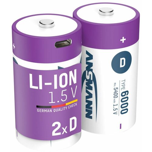 Ansmann 1314-0005 household battery Rechargeable battery D Lithium-Ion (Li-Ion) Slike