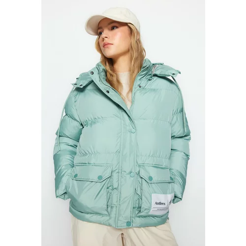 Trendyol Winter Jacket - Green - Puffer
