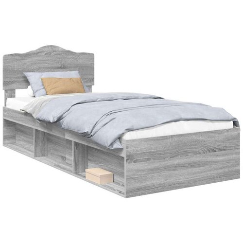  Okvir za krevet s uzglavljem Siva Sonoma 75 x 190 cm Slike