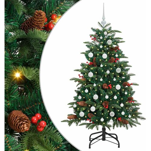 vidaXL Umestno božično drevo Zelena 150 cm PVC, kovina in plastika, (5000066406) Cene